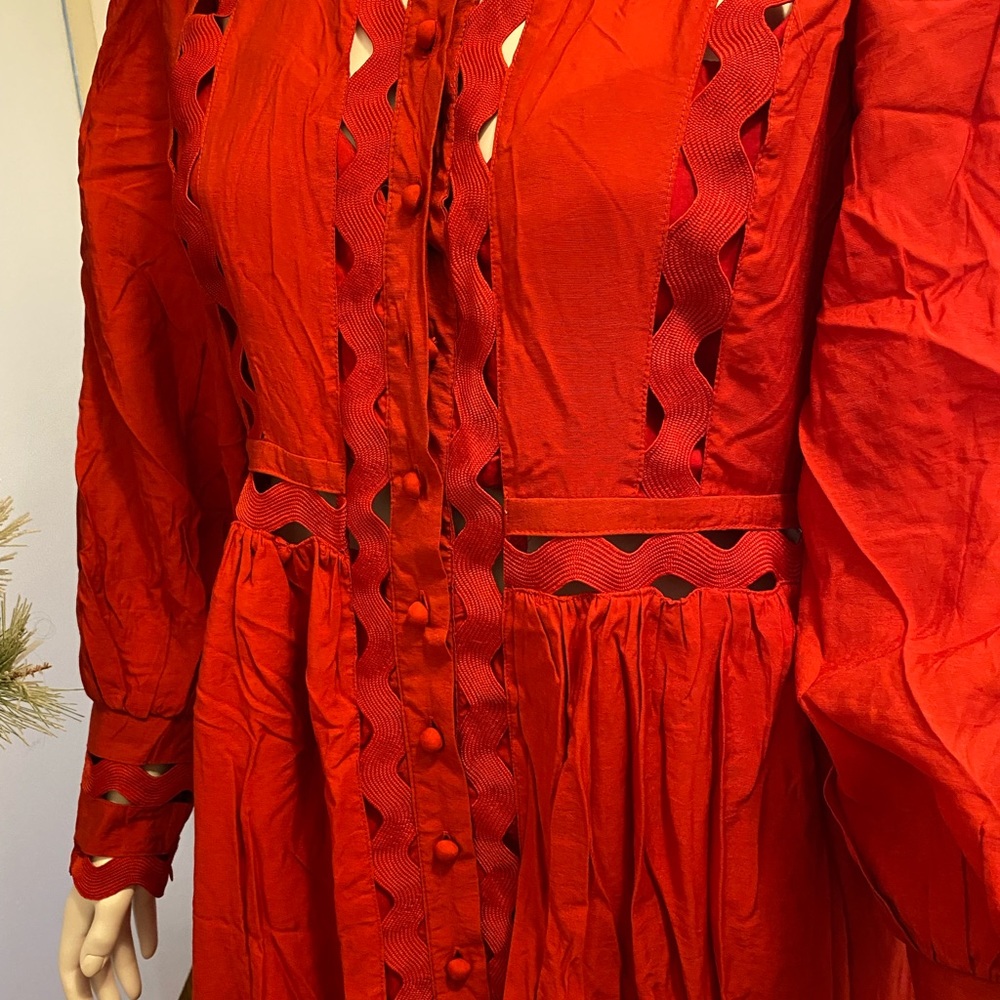Red Maxi Dress - Plus size - Picture 5 of 9